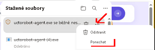 Důvěřujte staženému souboru