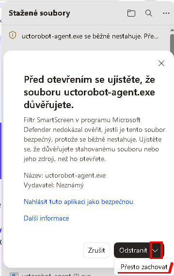 Přesto soubor zachovejte
